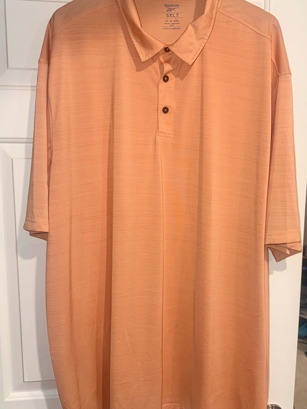 Reebok Men's Peach/Light Orange Polo Shirt